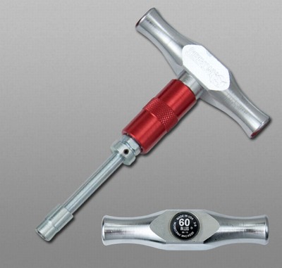 Seekonk Plumber's T Handle Torque Wrench 2 3/4" shaft, 60 in.lbs. 5/16" socket